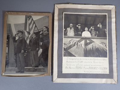 an old photo of a group of men standing next to each other