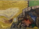 un tableau représentant un enfant endormi sur un lit