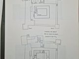 two drawings of a floor plan and a plan for a building