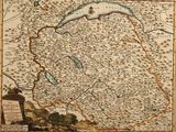an old map of the country of france with a bird on it