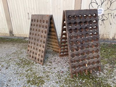 LOT DE 2 racks à champagne en bois - Photo 1