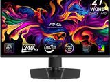 a computer monitor with a colorful design on the screen
