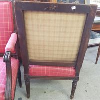 Paire de fauteuils en hêtre teinté, dossier carré droit - St… (photo 3)