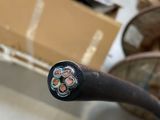 a close up of a cable with a box of pencils in the background
