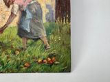 a painting of a woman and a child in a field