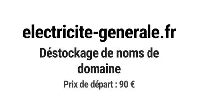 Nom de domaine electricite-generale.