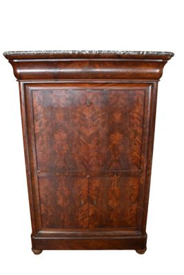 Secrétaire à abattant en placage d'acajou ouvrant par deux p…