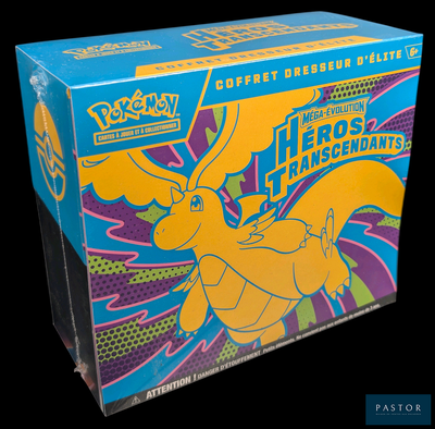 La boîte du jeu de cartes à collectionner Pokémon comporte l'image d'un personnage Pokémon.