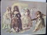 a picture of a painting of a group of women