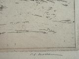 a black and white drawing of a man riding a horse