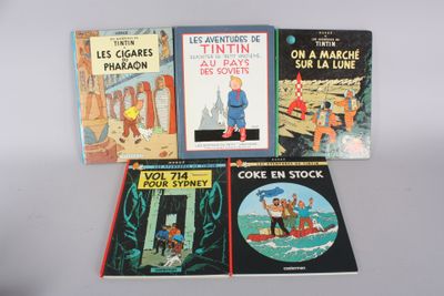5 albums Tintin divers