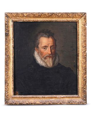 portrait d'un homme barbu vêtu d'un manteau noir et portant une barbe blanche