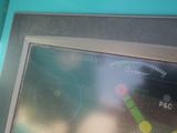 a close up view of a screen on a machine