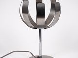 an image of a metal table lamp on a white background