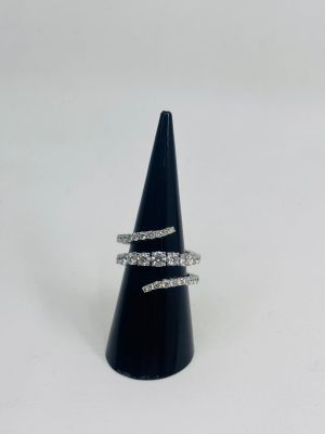 Bague EN OR Blanc 18k Sertie DE Diamants DE 1,87 Carats Coul…
