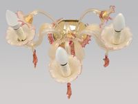 MURANO Paire d'appliques en verre soufflé dans les tons de r… (photo 3)