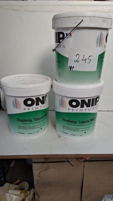 Lot de 3 seaux ONIP Souplonip Taloché 9003, 25 kg chacun, re…