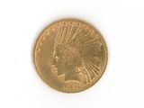 a gold coin with an indian head on it