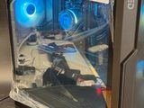 a box with a computer inside of it on a table