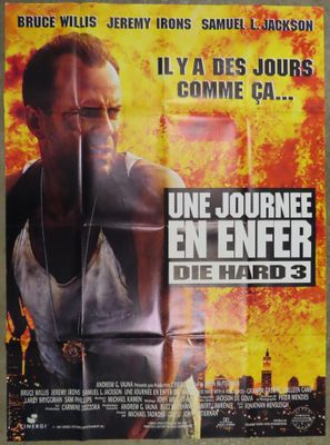 a movie poster for the film une journe en enfer de hard