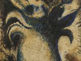 une peinture représentant un vase contenant des fleurs