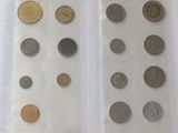 a lot of coins in a plastic bag on a table