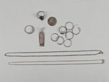 a lot of silver items that are on a table