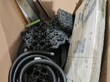 a cardboard box with a bunch of items inside of it