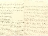 une vieille lettre manuscrite d'un homme qui écrit sur un morceau de papier