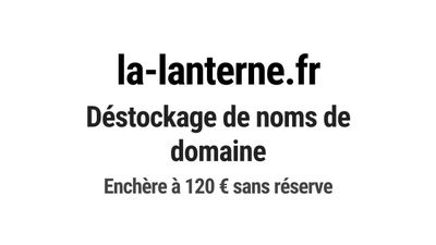 Nom de domaine la-lanterne.fr. Catégorie: Média et communica…