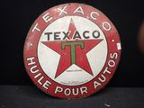 Panneau « Texas Texaco » sur fond noir
