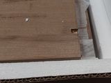 a piece of wood that has been cut in half