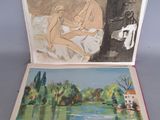 une photo d'un livre ouvert sur une page où l'on voit un tableau représentant un homme et une femme