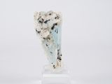 a close up of a piece of rock on a white surface