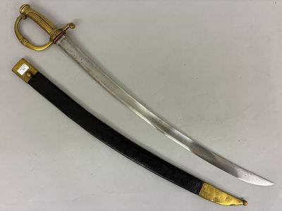 a close up of two swords on a white surface