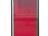 an image of a display case with a red cloth on it