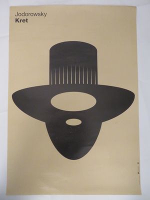 une affiche représentant un homme barbu coiffé d'un haut-de-forme
