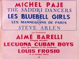 french poster for le carre casino in paris, with the names of the clubs and the date of the show