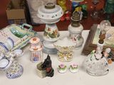 a table with a lot of different items on it