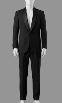 an image of a mannequin dressed in a tuxedo