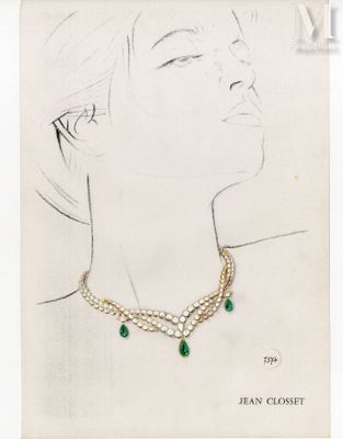 Jean CLOSSET Ensemble de 16 dessins figurant des études de b…