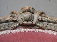 Fauteuil en bois sculpté et laqué, à dossier à médaillon - S… (photo 6)