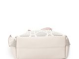 a white bag with a handle and a handle on it