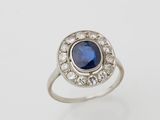 a sapphire and diamond ring