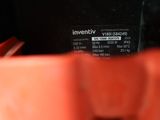 a close up view of the inside of an orange bag