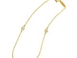a gold chain bracelet with diamonds on a white background