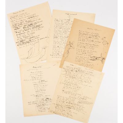 JACOB (Max). 23 poèmes et méditations religieuses, manuscrit…