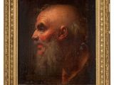 un tableau représentant un vieil homme barbu, avec une barbe blanche