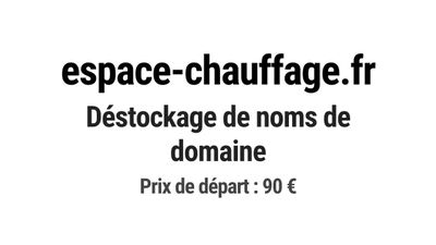 Nom de domaine espace-chauffage.