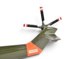 a toy airplane that is sitting on a white surface